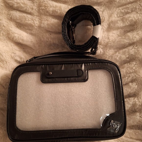 lug Bags Lug Stagecoach Clearview Crossbody Bag Nwt In Limited Edition Metallic Black Poshmark